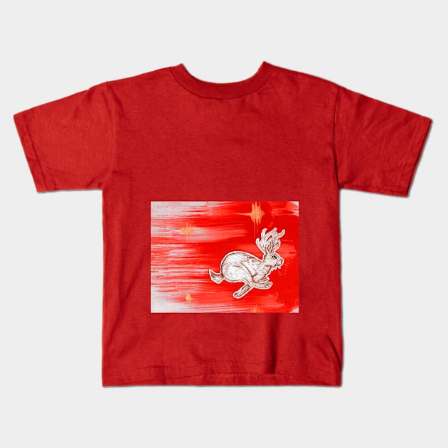 Jackalope Kids T-Shirt by Art of V. Cook